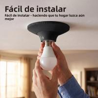 Soporte De Bombilla Colgante E26/E27 1/2pcs Base Redonda Texturizada Fija Para Voltaje 110-250 Uso Doméstico Y Comercial - details 5