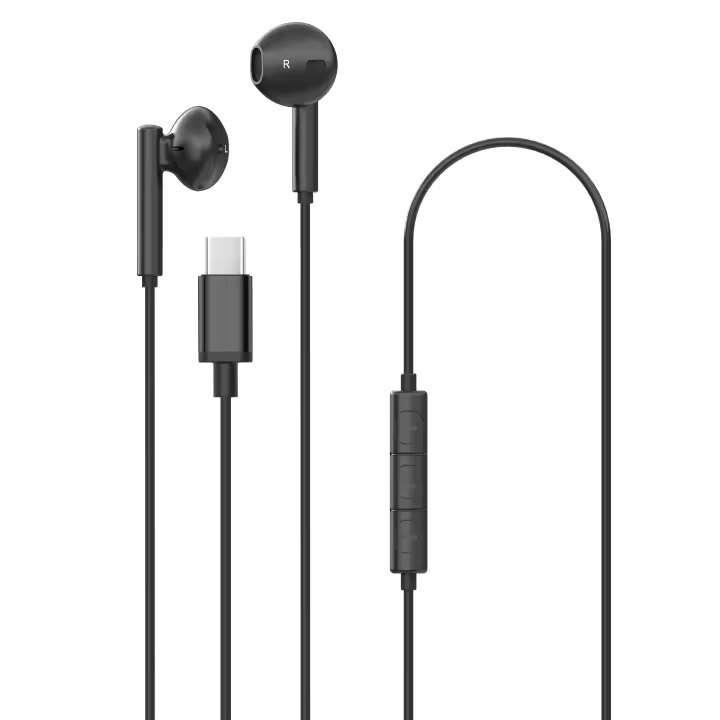 DCU Tecnologic Auriculares conector USB Tipo C Estéreo - color Negro - manos libres - 1