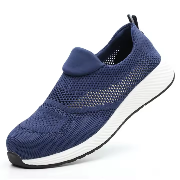 Zapatos De Seguridad Veraniegos Para Hombres Y Mujeres Zapatillas De Trabajo Con Punta De Acero Indestructible Antigolpes Suela EVA Mesh Superior Zapatos De Otoño - 1