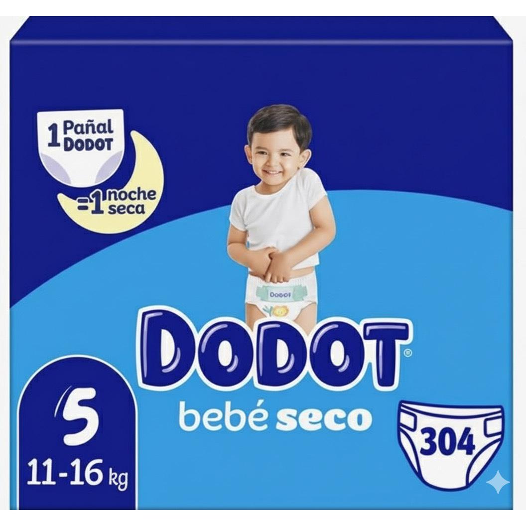 Dodot Bebé Seco - Pack Ahorro Pañales Tallas 4 y 5.