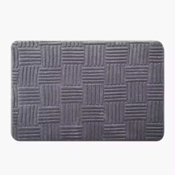 Alfombra De Baño Absorbente Y Antideslizante Estilo Rayado Gruesa Para Sala De Baño Ducha Entrada Resistente a La Suciedad - 1