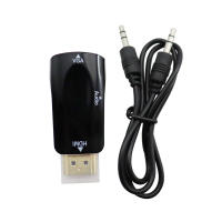 Adaptador De Conversión HDMI a VGA Compatible 1080P 720P 480P Cable De Audio Para PC Laptop TV Box Display Monitor Compatible Con Computadora - details 1