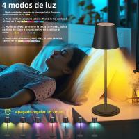 Lámpara De Escritorio LED Recargable Por USB Lámpara Ambiental Para Dormitorio Luz De Noche RGB Táctil Para Hotel Bar Restaurante - details 1