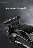 Modelo De Coche De Metal 1:32 GT3RS Juguete Deportivo Con Puertas Abiertas Y Función Retroceso Luz Y Sonido Vehículos De Carreras Regalos Para Niños - details 5
