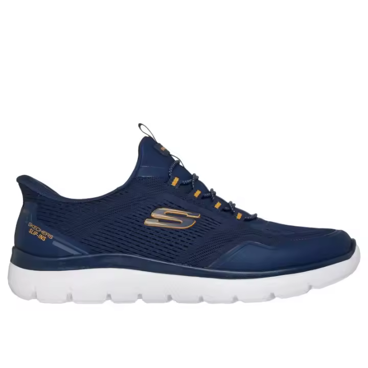 SKECHERS 233045 NVYL 39404 26I DEPORTIVO CORON ELASTICO NAVY YELOW. - 1