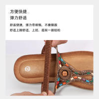 CA Sandalias de tacón de cuña huecas de gran tamaño 2025 con diamantes de imitación, zapatos bohemios cómodos para mujer, verano 363- - details 10
