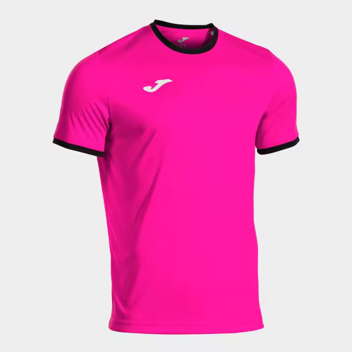 Camiseta M/C Hombre Joma Combi Premium 104494 Rosa Flúor Negro 031 Transpirable - 1