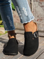 Zapatillas Casuales Para Mujer 2025 Nueva Modelo Temporada Completa Antideslizantes Moda Media Punta Sin Cierre Con Hebilla Adecuadas Para Interior Exterior Actividades Al Aire Libre - details 1