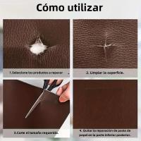 Parche De Reparación De Cuero PU Autoadhesivo Impermeable Y Resistente Al Desgaste Para Muebles Asiento Del Conductor Sofá - details 4
