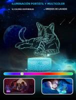 Lámpara Nocturna LED 3D De Anime Gato Cartón Toque Interruptor Seguro Para Niños Decoración De Habitación Regalos De Cumpleaños Y Navidad - details 2