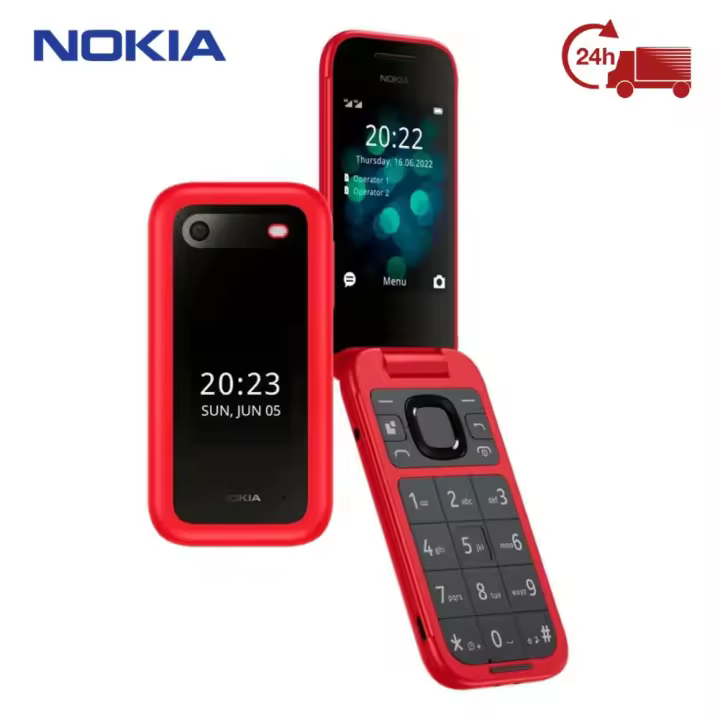 Nokia 2660 Flip, Pantalla de 2,8", Botones Grandes, Gran Sonido, Zoom UI, botón de Emergencia, cámara Trasera - 1