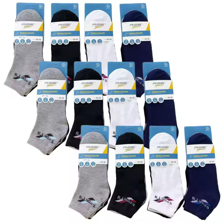 Deporte Sneaker Cortos de Set de 12 Calcetines para hombre multicolor (Color al azar, no se puede elegir) - 1