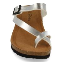 PuntoSalao Sandalias de cuña bio plateadas tipo esclava mujer M-28 - details 2