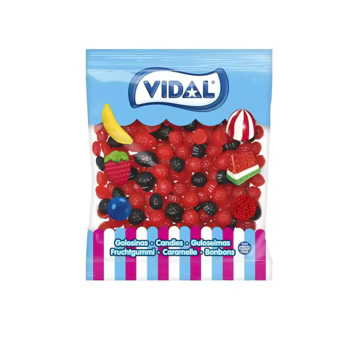 Vidal Moras Gigantes Brillo - Bolsa de 250 ud - Gominolas, chucherías Sin Gluten y Sin grasa - 1