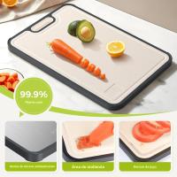 Placa De Corte Doble Lado Titanium Para Cocina Placa De Alimentos De Grado Titanium Puro Fácil De Limpiar Material De Trigo Y PP - details 2