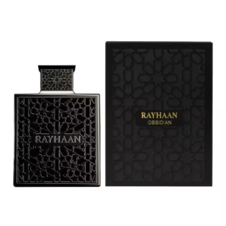 Obsidian Rayhaan Perfume Arabe 100% Original Hombre 100 ml – Fragancia Oriental de Poder y Misterio - 1