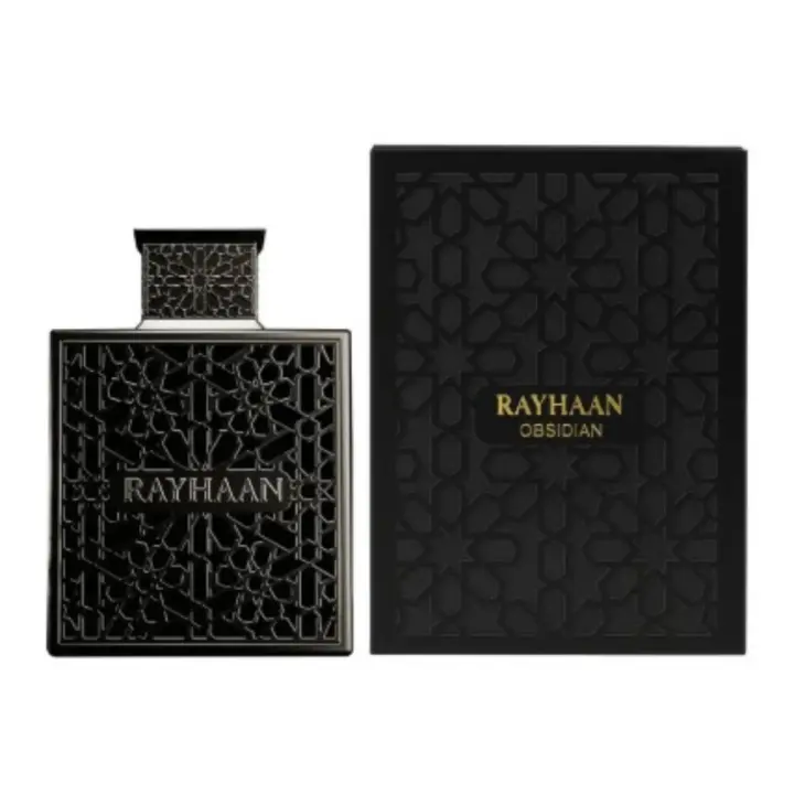 Obsidian Rayhaan Perfume Arabe 100% Original Hombre 100 ml – Fragancia Oriental de Poder y Misterio - 1
