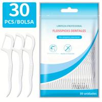 Floss Dental Desechable Ultra-Fino 30/50/150/300/600PCS Smooth Para El Hogar Palillos De Dientes Para Adultos Polietileno - details 4