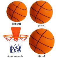 Bola De Baloncesto Silenciosa De Esponja 24cm Tamaño 3/5/7 Juguete Deportivo Para Interior Bola Suave De Aire Para Juegos Y Deportes - details 7