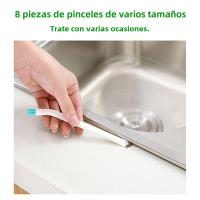 Set De 8 Pinceles De Limpieza Para Rincones Pequeños Y Ganchos Para Vaso Herramienta Para Limpieza De Ventanas Puertas Y Ranuras Ecológico Y Duradero - details 2