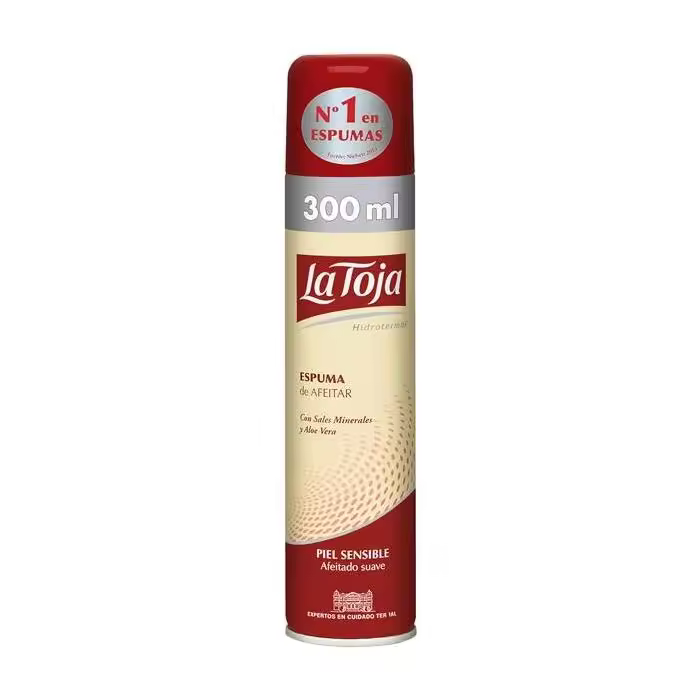 Espuma de Afeitar con Sales Minerales y Aloe Vera para Piel Sensible - 300 ml - La Toja 2 UNIDADES - 1
