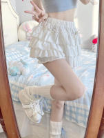Falda Mini De Encaje Con Volantes Y Shorts Integrados Estilo Kawaii Lolita Jirai Kei Para Mujer Suave Y Dulce Con Volantes Multicapa - details 10