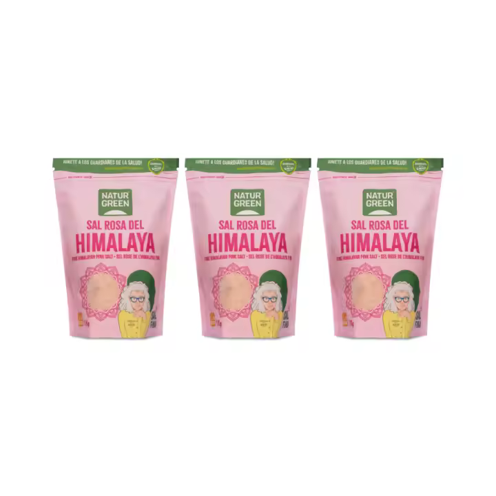 Pack 3x NaturGreen Sal del Himalaya Fina 1 kg - 1