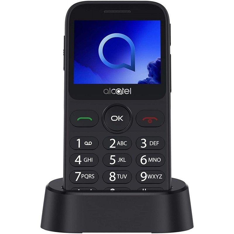 Alcatel 2019G - Terminal Básico para Personas Mayores - Pantalla de 2.4 Pulgadas - Cámara de 2MP - Radio FM