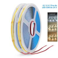 Tira LED COB Flexible 5M/10M 12V/24V 320Leds/M 4000K 6000K Luz Fila De LED Alta Densidad Calor Natural Blanco Para Decoración De Hogar - details 14
