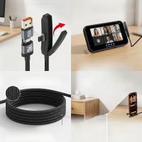 Cable De Carga Rápida USB Tipo C 240W Con Soporte Plegable 1.75M Fireurus Cable De Teléfono Móvil Con Carcasa Tipo-C - details 0