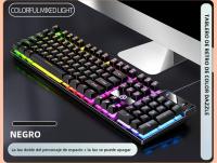 Teclado Gaming K500 Con Keycaps Blanco Y Rosa Mezclados 104 Teclas Cableado Para Laptop PC Estilo Mécanico Interfaz USB - details 13