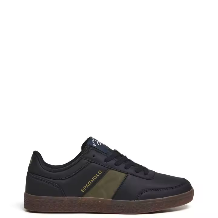 Spagnolo 40034 Zapatillas para hombre negras en sintético con cordones 40034-026 - 1
