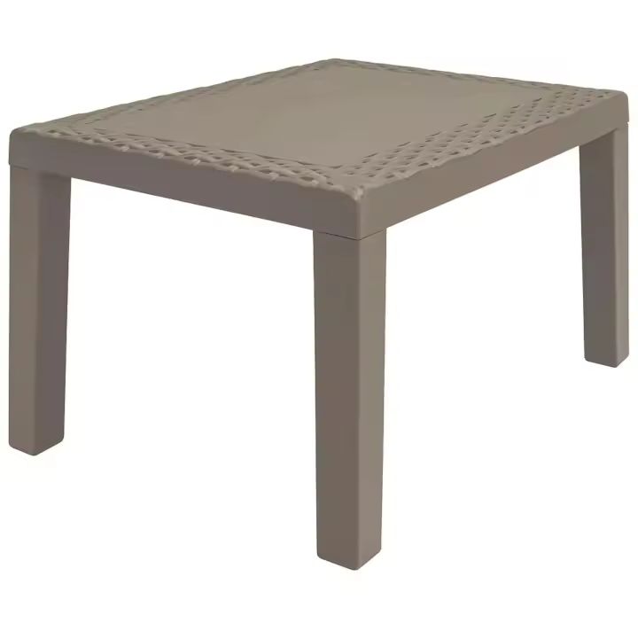 Miroytengo Mesa de Centro Jack para Exterior Estilo Moderno en Color Marrón Fija Fabricada en Polipropileno 46x59 cm - 1