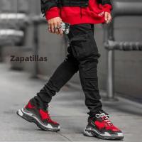 Jeans Elásticos Para Hombre En Denim Con Varios Bolsillos Estilo Casual Slim Fit mid Waist Pantalones De Ropa Diaria Cargo - details 8