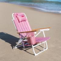 Flamingueo Silla Playa Plegable Reclinable 5 Posiciones Bolsillo Insulado Frío Bolsillo para Móvil Asas Mochila Almohada Ergonómica Aluminio y Poliéster 64 x 61 x 78 cm - details 1