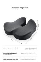 Cojín De Oficina De Espuma De Memoria Suave Para Mujer Almohadilla Ortopédica Para Coccyx Y Pelvis U-Shape Adecuado Para Adultos Removible Y Lavable Estilo Coreano - details 11