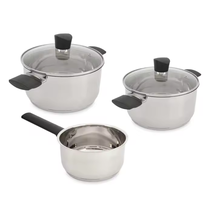 MAXHOME-Kinvara Bateria cocina 5 pzs acero - 1