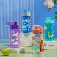 Botella De Agua Reutilizable De 18.6 Oz Con Dibujos Animados Y Correa Para Niños Bolsa De Viaje Resistente Al Desbordamiento Para Exteriores Y Escuela - details 2
