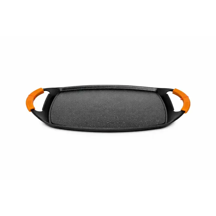 Plancha para asar 47 cm antiadherente | Parrilla Cocina para Inducción, Gas, Vitro y Eléctrica | Libre de PFOA y BPA | Plancha de Cocina Grande con Asas | Apto para lavavajillas - 1
