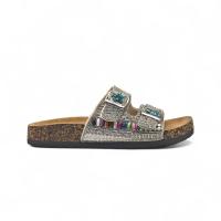 Calzados soraia, Sandalias de Mujer Estilo Boho con Hebillas Ajustables, Plantilla Ergonómica de Corcho, Sandalia Plana Abierta con Detalles Étnicos, Cómoda para Verano, Playa o Uso Diario Bohemio Hebilla - details 4