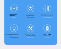 Espejo De Maquillaje Recargable Con Sensor Táctil Para Coche Pantalla Grande Espejo De Vestíbulo Para Automóvil - details 1