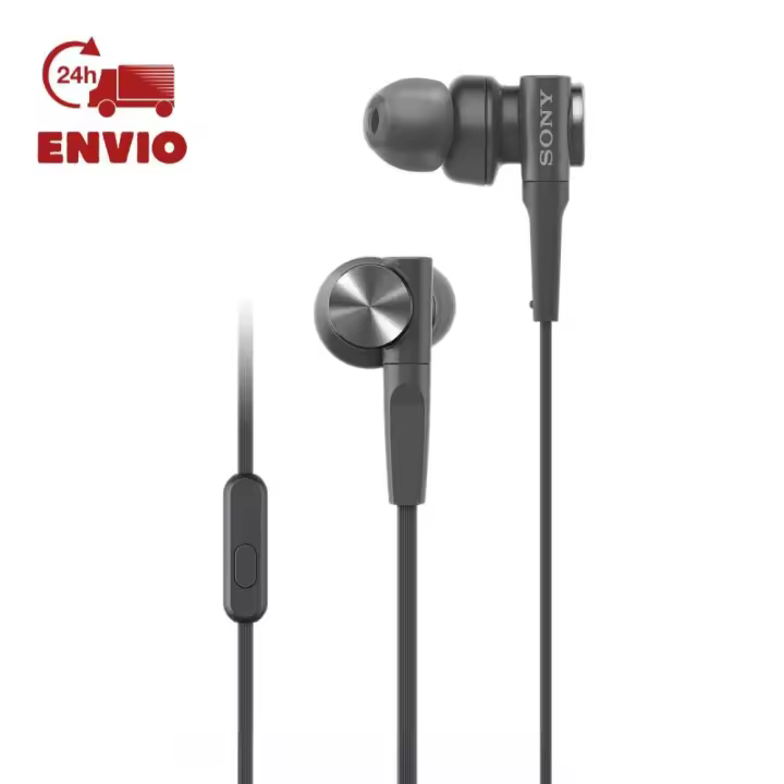 Sony MDR-XB55AP - Auriculares Intraurales con EXTRA BASS, Micrófono para Llamadas y Sonido de Alta Calidad, Color Negro - Perfectos para Música, Deporte y Viajes - 1