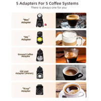Máquina de café en cápsulas HiBREW H2B 5 en 1 - Compatible con 4 cápsulas de café y café espresso molido, prepara café frío, espresso, capuchino y Long Black. Máquina de café para cocina de hotel - details 1