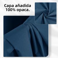 Cortinas De Blackout 100% En Color Sólido Para Protección Solar Y Aislamiento Total Para Dormitorio Y Sala De Estar - details 4