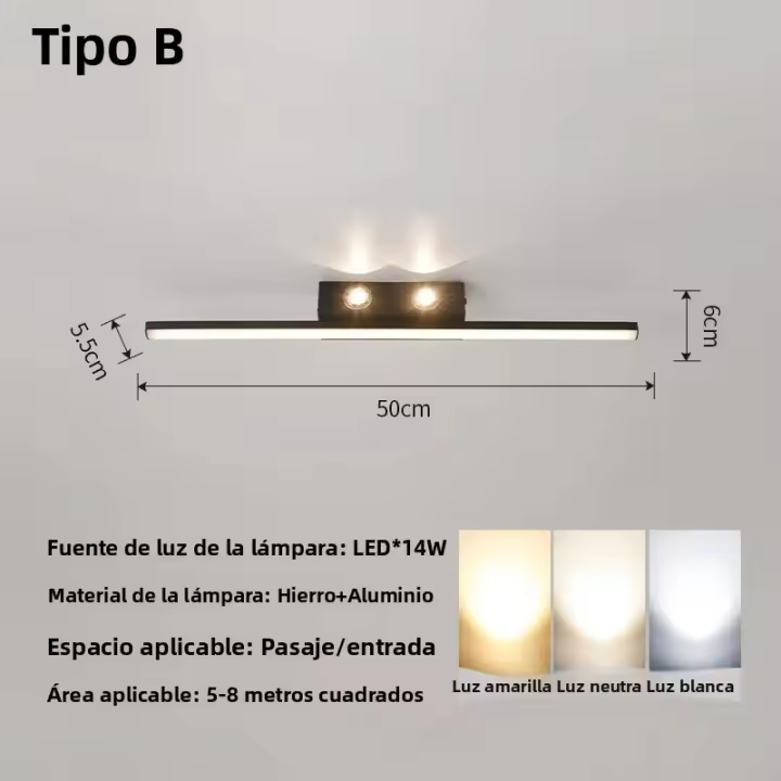 Lámpara De Techo LED Moderna Para Sala De Estar Decoración De Hogar Y Dormitorio Con Luz Variable De 3 Colores Instalación Suelta - 1