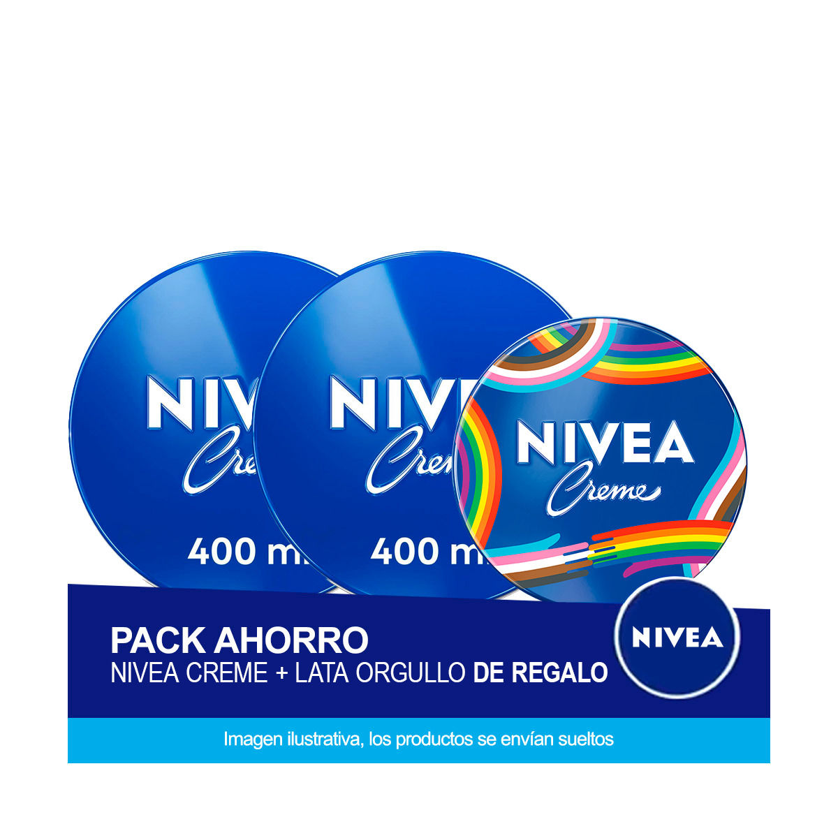 NIVEA Pack ahorro NIVEA CREME crema hidratante multiusos: Contiene 2 latas de 400ml + Lata de 150ml de REGALO