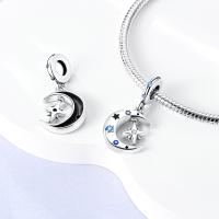 Encantos Originales De Plata 925 Para DIY Pulsera Y Collar Joyería Para Mujer Con Deseño De Sol Y Luna Joyas Delicadas - details 14