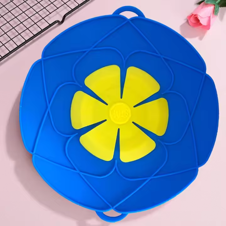 Tapa De Silicona Resistente Al Calor 26CM Para Sartén Olla Cubierta Antidesbordamiento Multiusos Accesorios De Cocina Seguro Para Microondas - 1