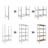 Estanterías Metálicas Almacenaje de Acero Galvanizado T-Lovendo, 180 X 90 X 40cm - details 1