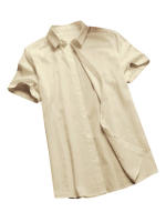 Camisa Casual Para Hombre Manga Corta Botones Vintage De Color Sólido Para Calle Y Vacaciones Tallas M-3XL Algodón Y Poliéster - details 7